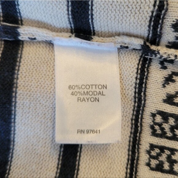 J. Jill Navy and white striped lace up sweater Size S - Picture 6 of 6